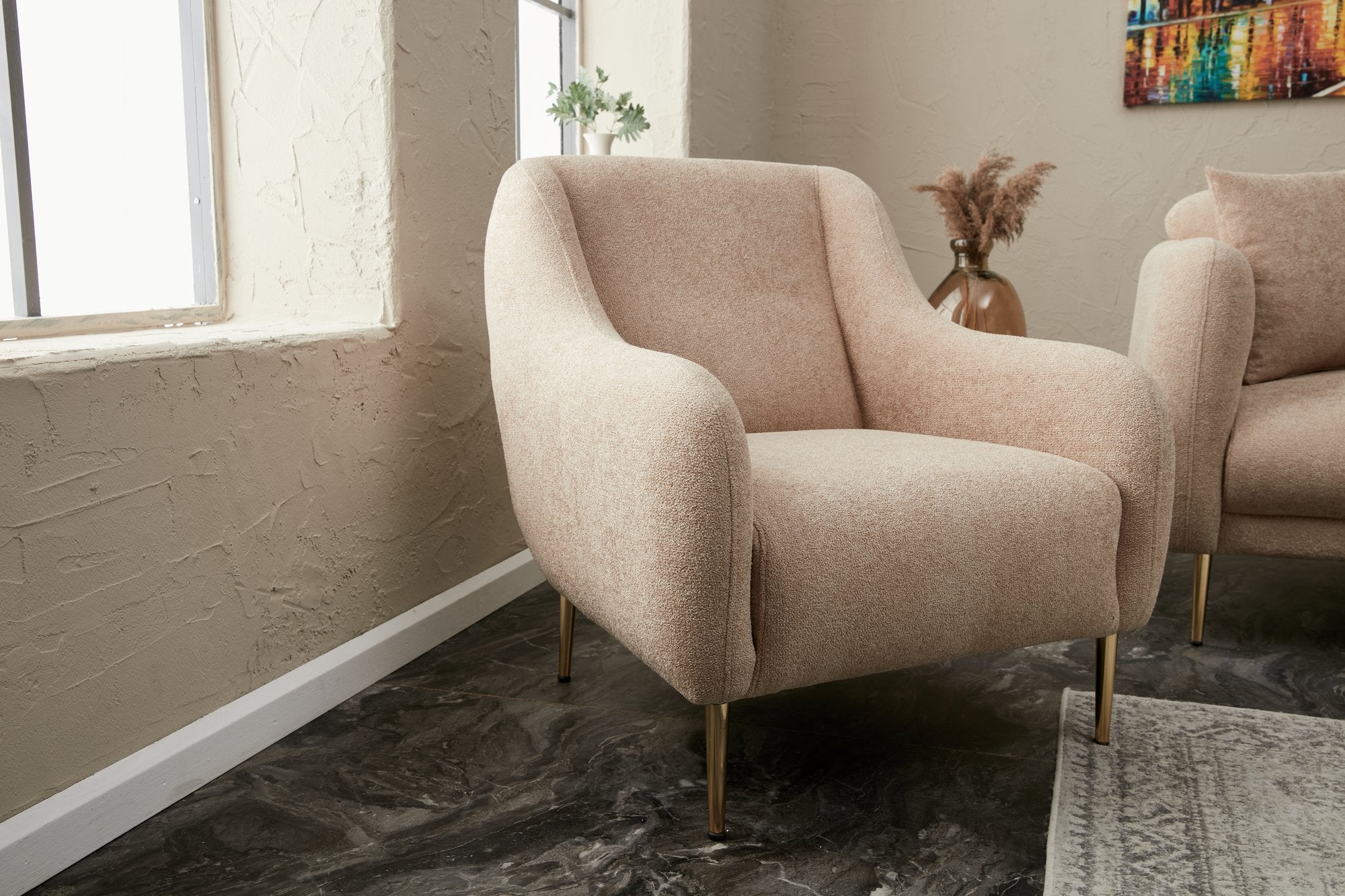 Simena - Beige 1-sitssoffa