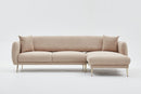 Simena Right - Beige Hörnsoffa-Säng