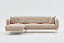 Simena Left - Beige Hörnsoffa-säng