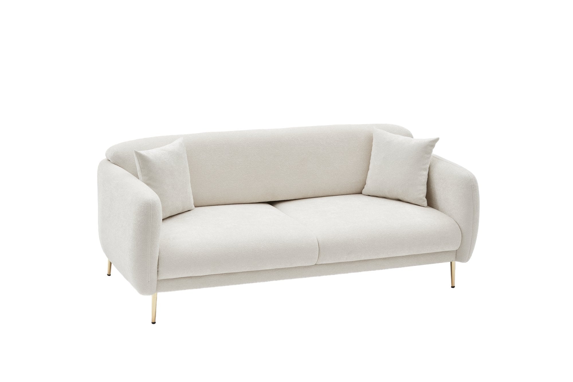 Simena - Kräm 3-sits Soffa-Bädd