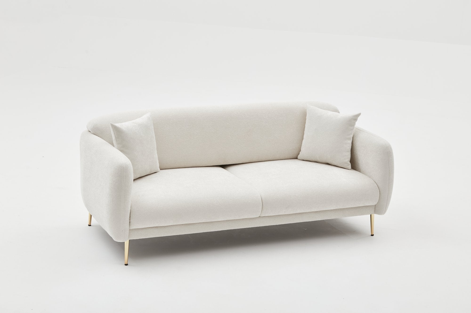 Simena - Kräm 3-sits Soffa-Bädd