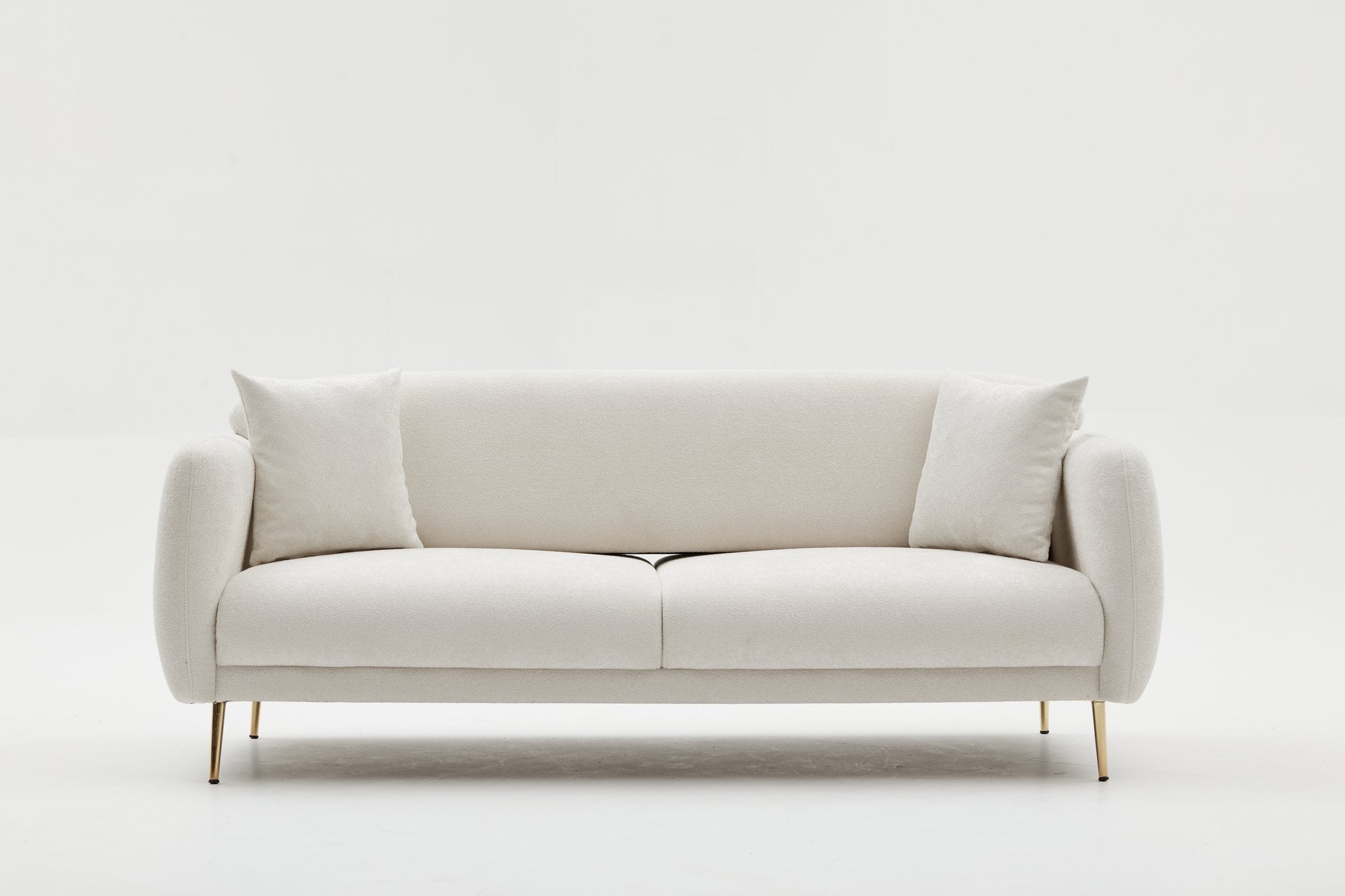 Simena - Kräm 3-sits Soffa-Bädd