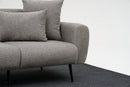 Side - Ljusgrå 2-Sits Soffa
