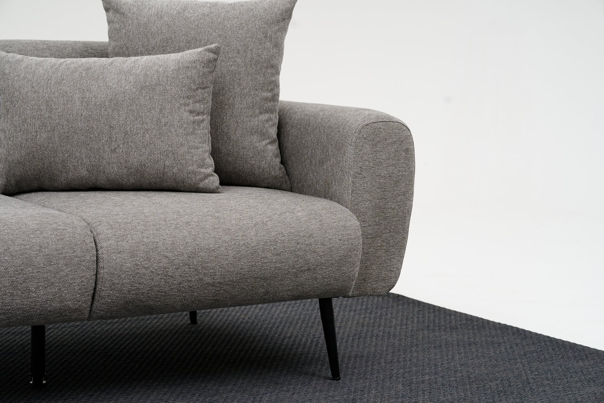 Side - Ljusgrå 2-Sits Soffa