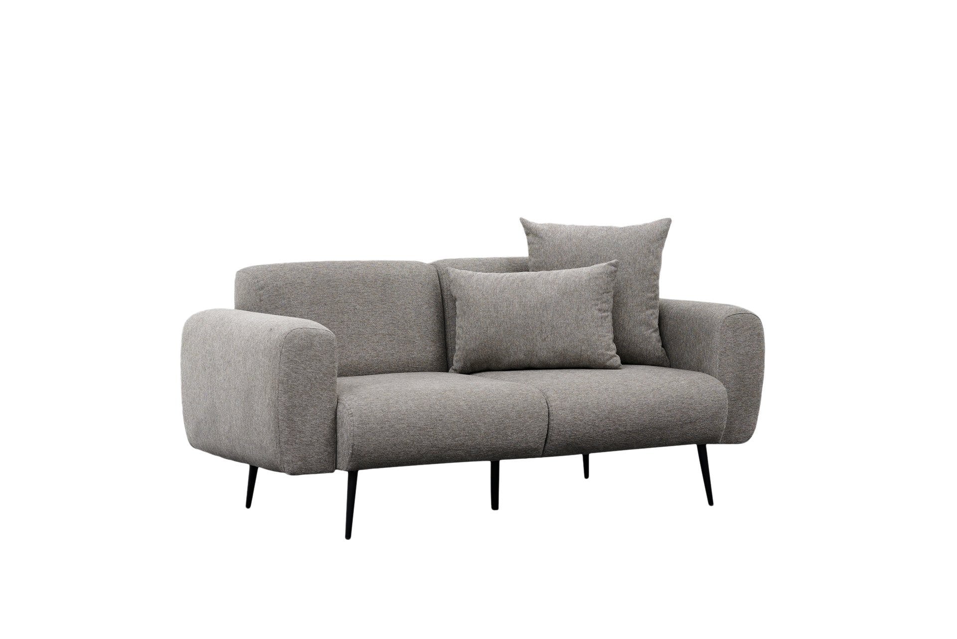 Side - Ljusgrå 2-Sits Soffa