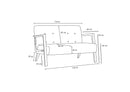 Kemer - Antracit 2-Sits Soffa