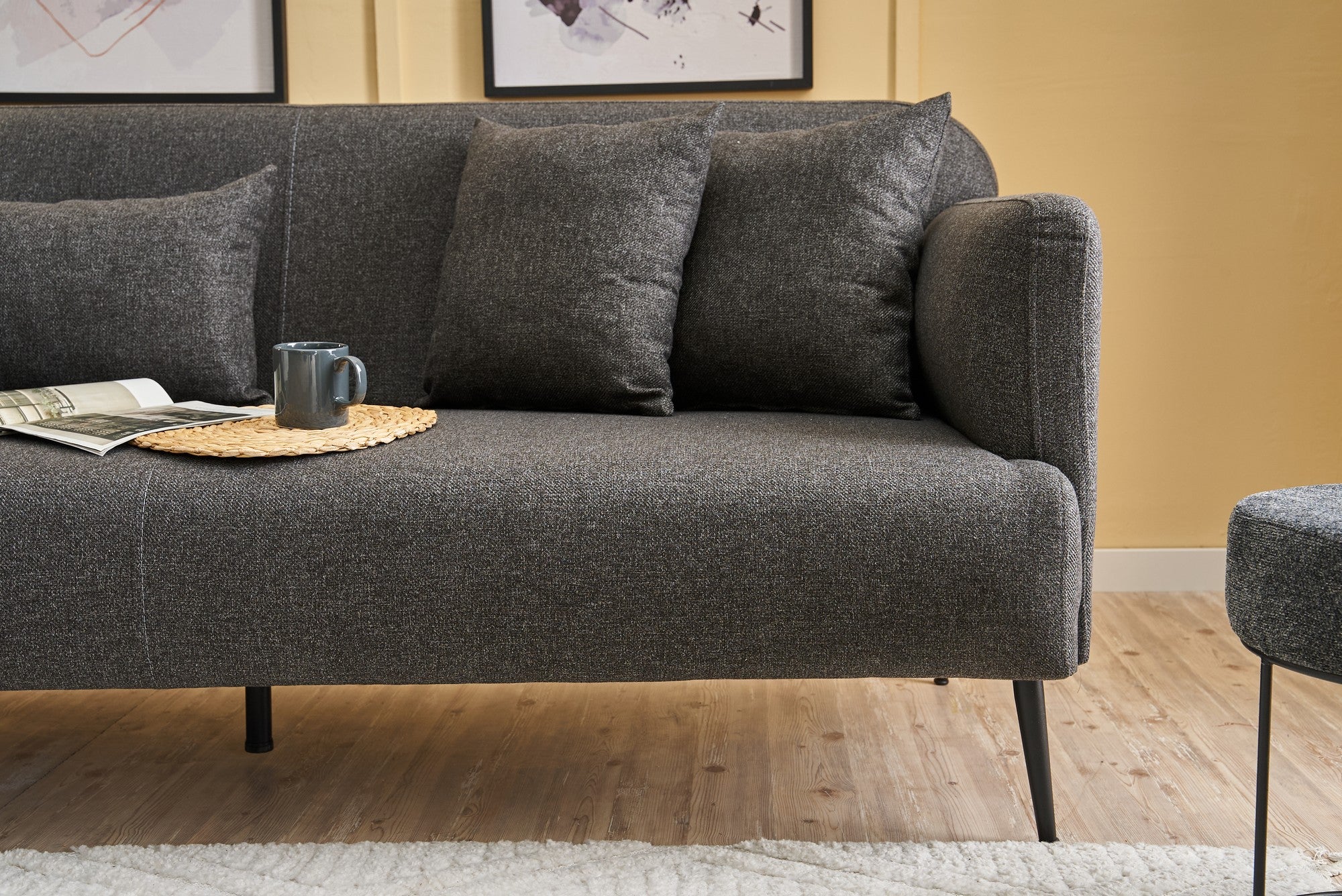 Revos - Antracit 3-Sits Soffa