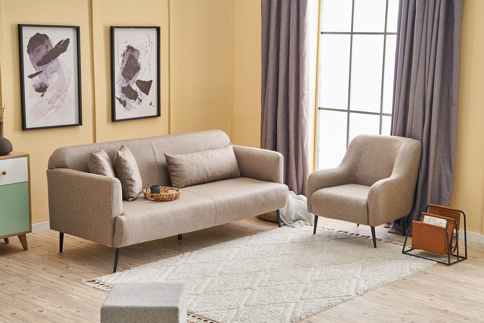 Revos - Brun 3-Sits Soffa