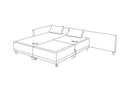 Matris Right - Beige Corner Sofa-Bed