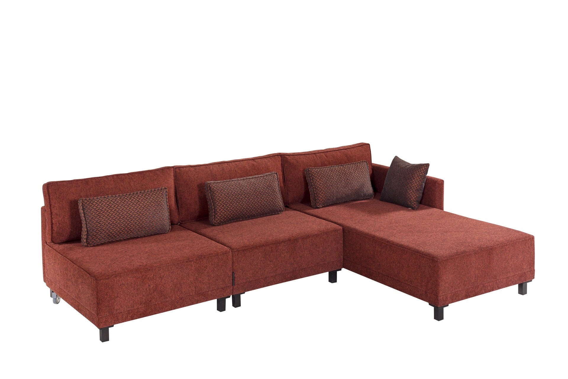 Matris Right - Claret Red Hörnsoffa-säng