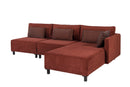 Matris Right - Claret Red Hörnsoffa-säng