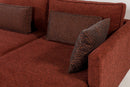 Matris Right - Claret Red Hörnsoffa-säng