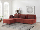 Matris Left - Claret Red Corner Sofa-Bed
