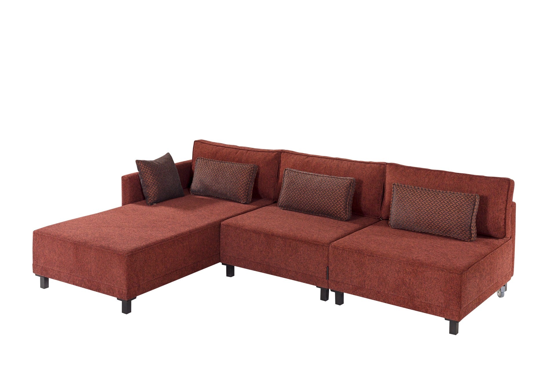 Matris Left - Claret Red Corner Sofa-Bed