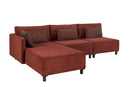 Matris Left - Claret Red Corner Sofa-Bed