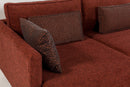 Matris Left - Claret Red Corner Sofa-Bed
