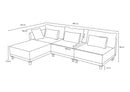 Matris Left - Claret Red Corner Sofa-Bed