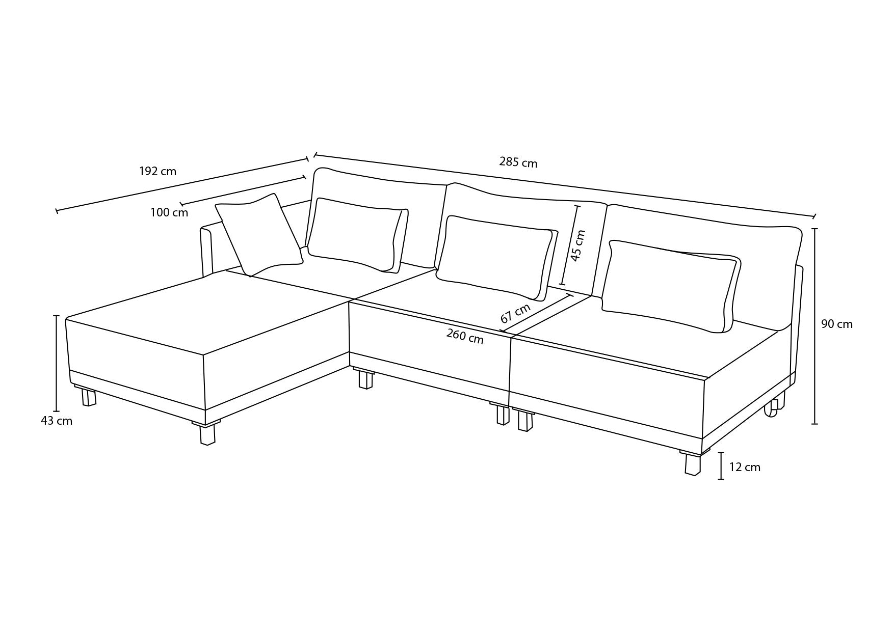 Matris Left - Grey Corner Sofa-Bed