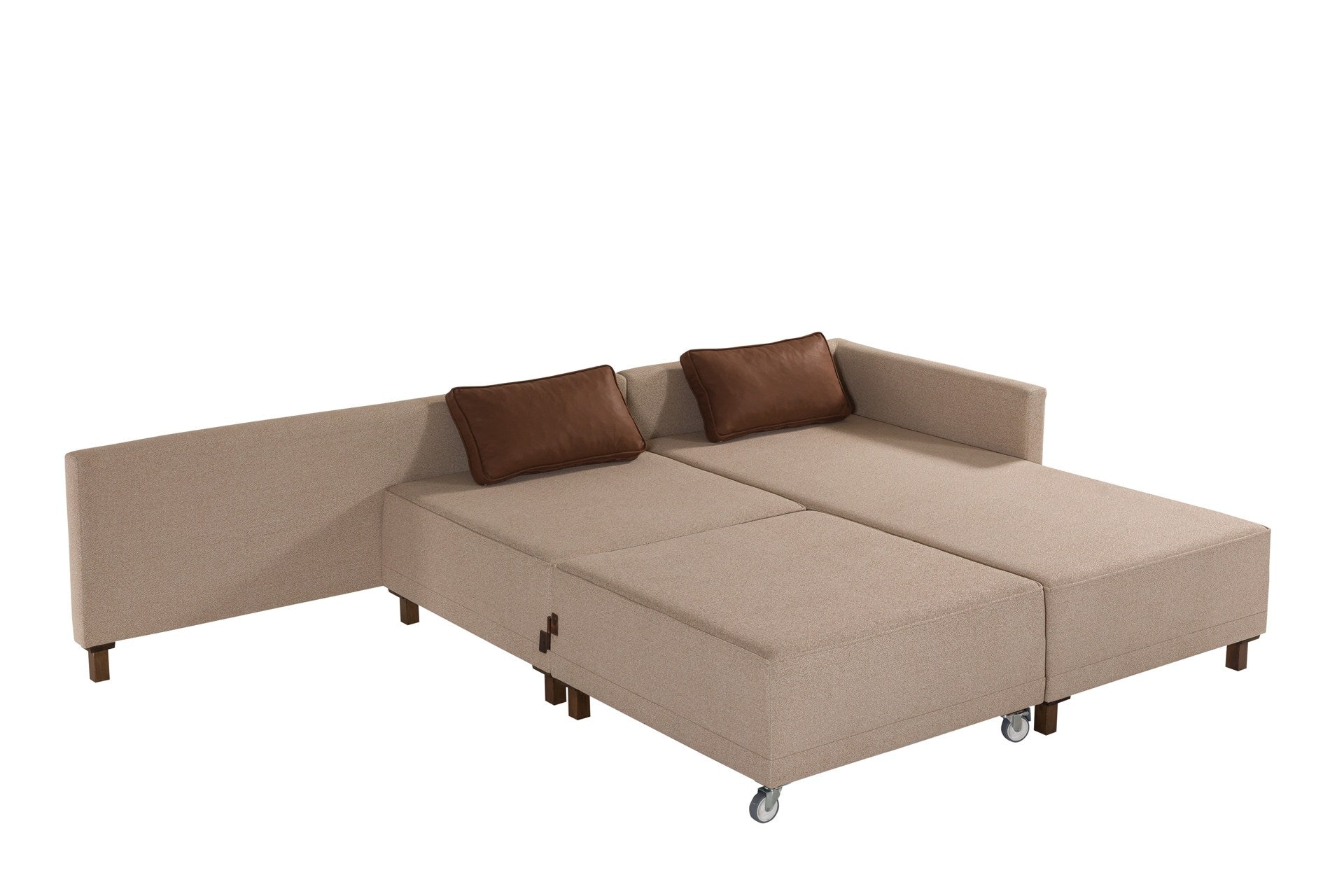 Matris Right - Brown Corner Sofa-Bed