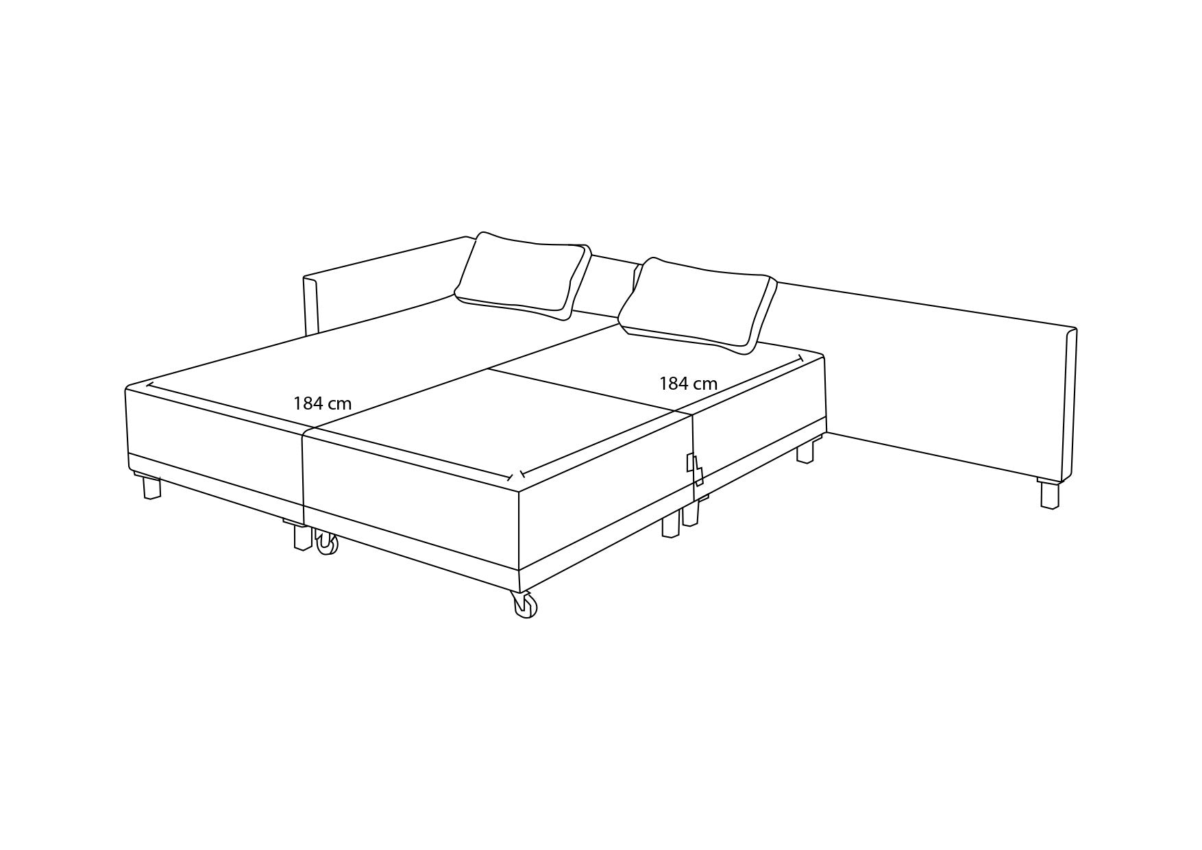 Matris Right - Brown Corner Sofa-Bed