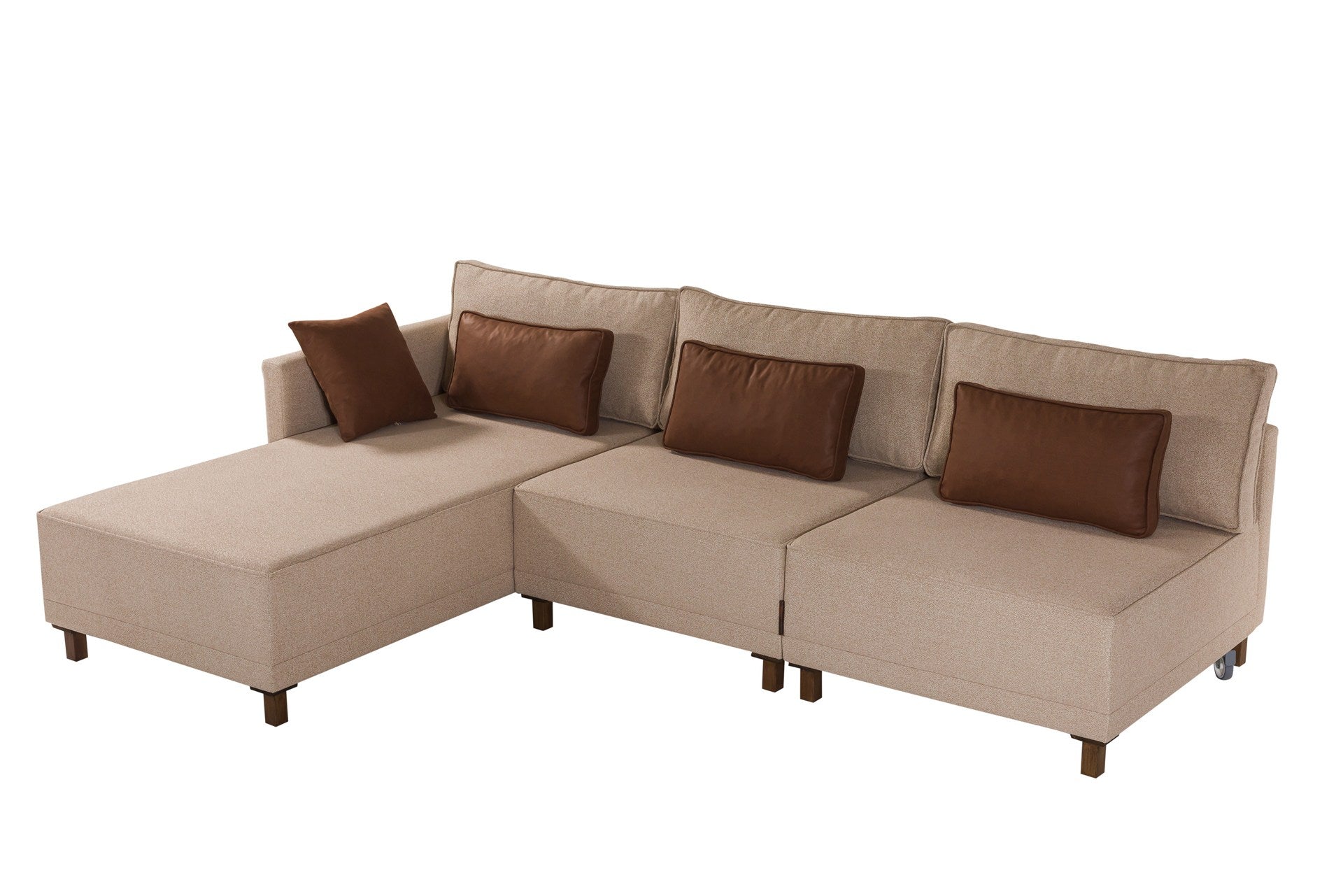 Matris Left - Brown Corner Sofa-Bed