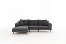 Seren Left - Anthracite Corner Sofa