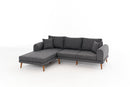Seren Left - Anthracite Corner Sofa