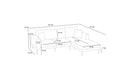 Seren Left - Cream Corner Sofa