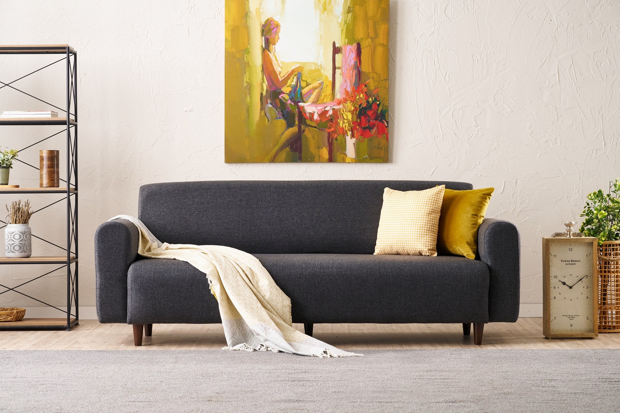 Noya Linne - Antracit 3-Sittsoffa