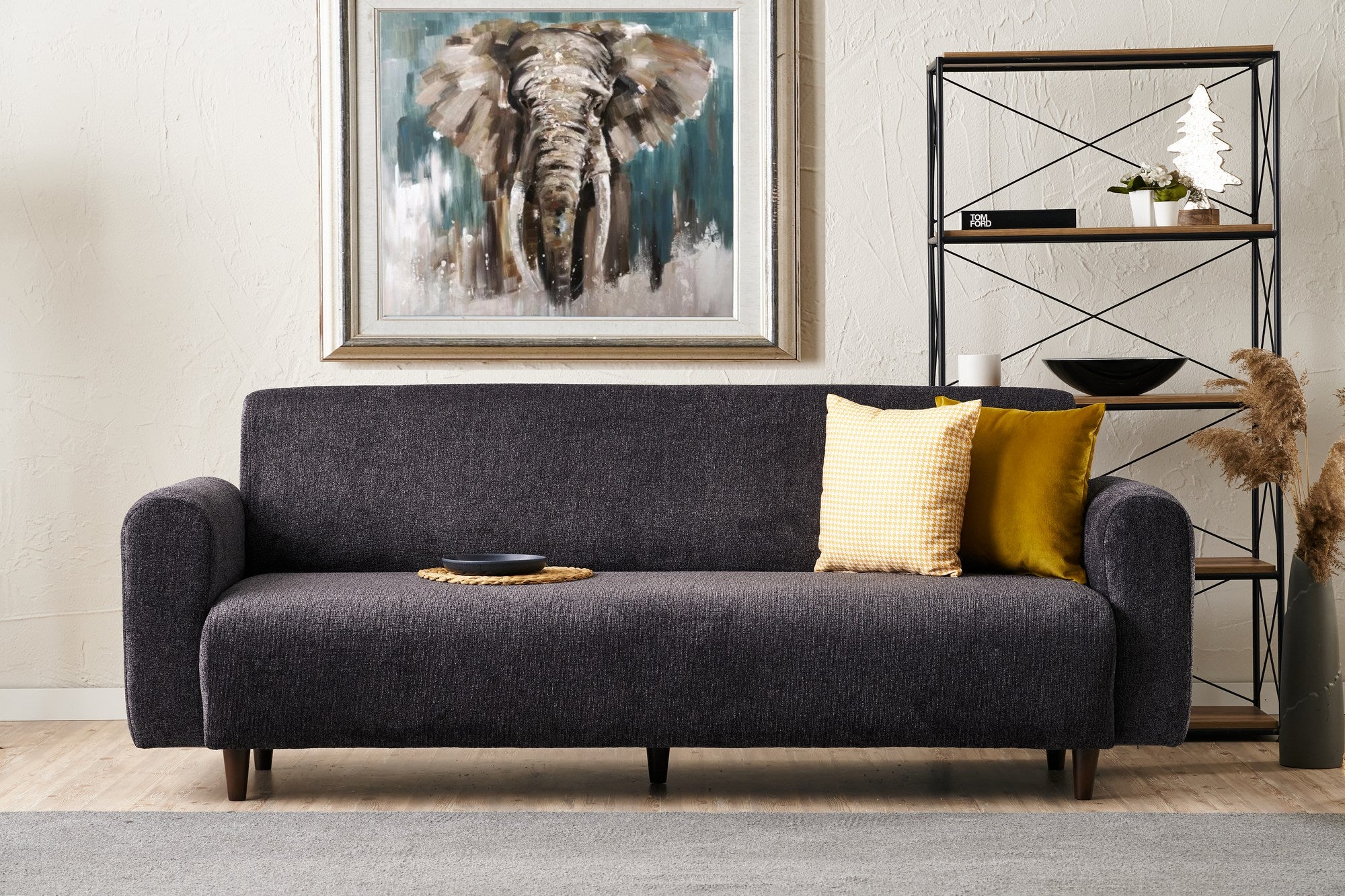Noya Chenille - Antracit 3-Sittsoffa