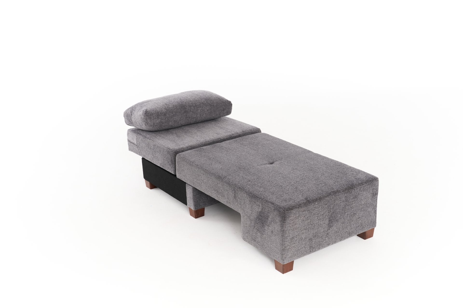 Perenna Chenille - Grå 3-Sits Soffa-Säng