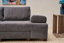 Perenna Chenille - Grå 3-Sits Soffa-Säng