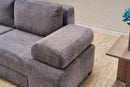 Perenna Chenille - Grå 3-Sits Soffa-Säng