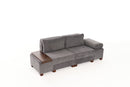 Perenna Chenille - Grå 3-Sits Soffa-Säng