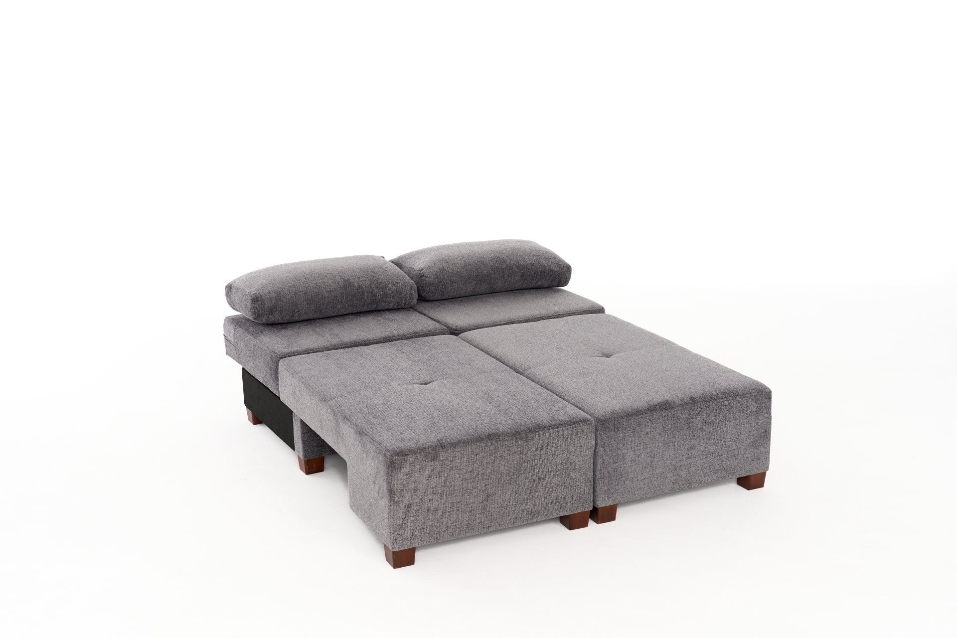 Perenna Chenille - Grå 3-Sits Soffa-Säng