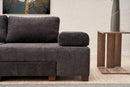 Perenna Chenille - Antracit 3-Sits Soffa-Säng