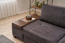 Perenna Chenille - Antracit 3-Sits Soffa-Säng
