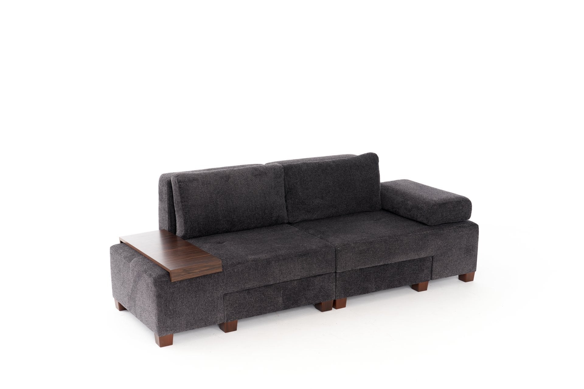 Perenna Chenille - Antracit 3-Sits Soffa-Säng