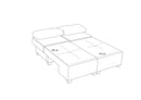 Perenna Chenille - Grädde 3-Sits Soffa-Säng