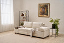 Perenna Chenille - Grädde 3-Sits Soffa-Säng