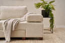 Perenna Chenille - Grädde 3-Sits Soffa-Säng