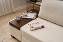 Perenna Chenille - Grädde 3-Sits Soffa-Säng