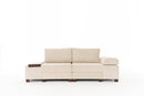 Perenna Chenille - Grädde 3-Sits Soffa-Säng
