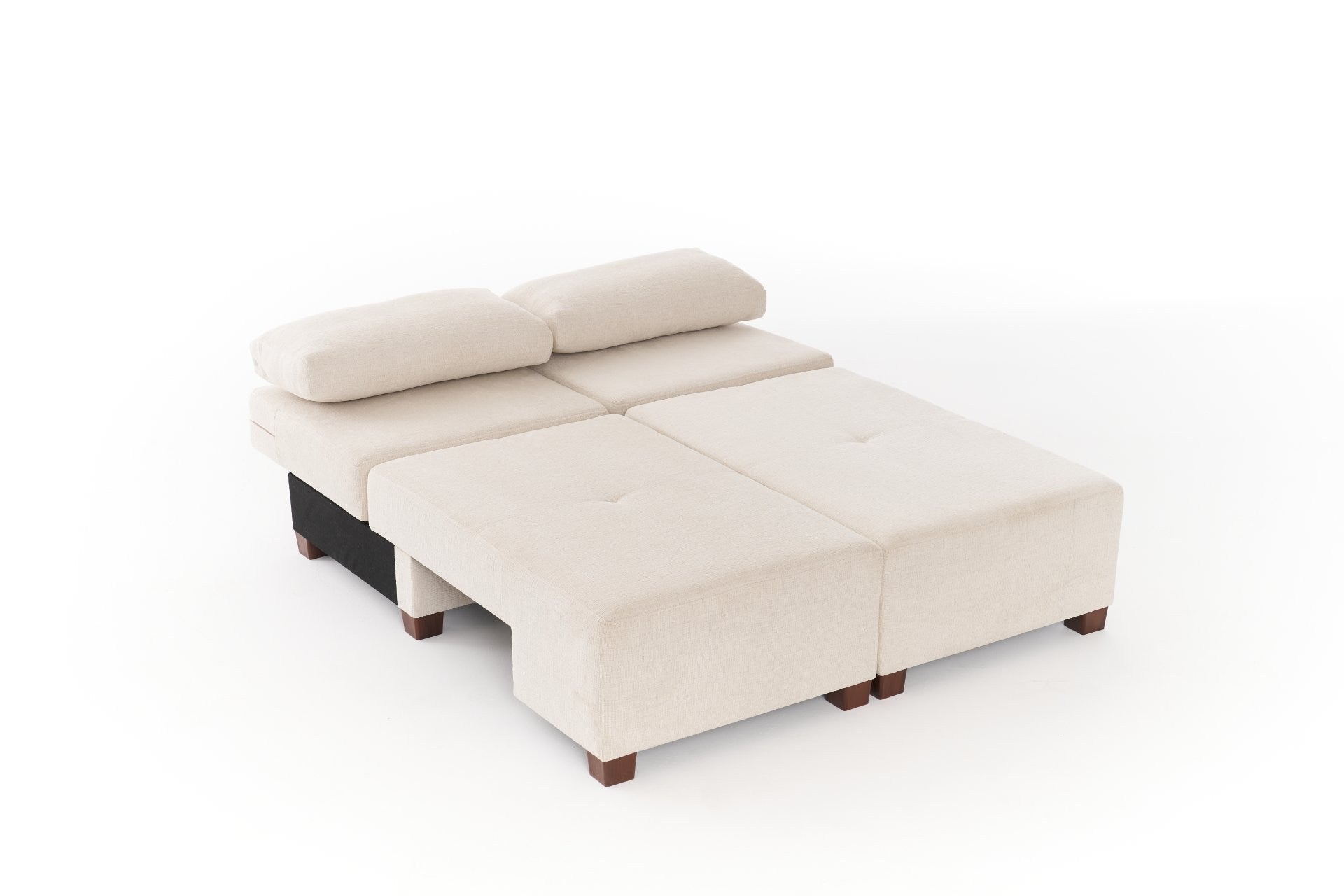 Perenna Chenille - Grädde 3-Sits Soffa-Säng