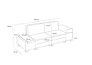 Perenna Lin - Antracit 3-Sits Soffa-Säng