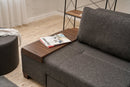 Perenna Lin - Antracit 3-Sits Soffa-Säng