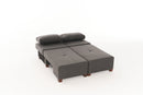 Perenna Lin - Antracit 3-Sits Soffa-Säng