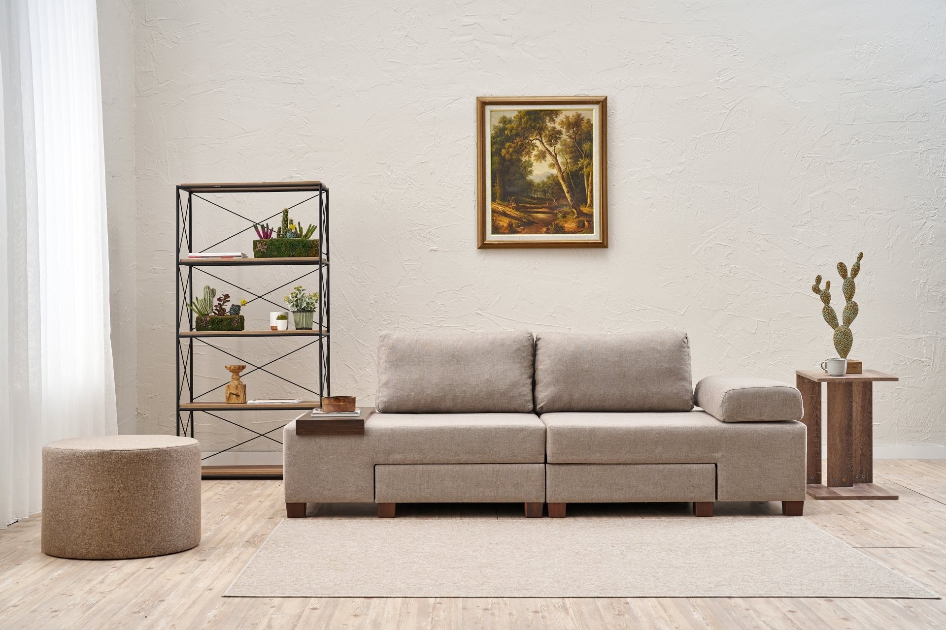 Perenna Lin - Grädde 3-Sits Soffa-Säng