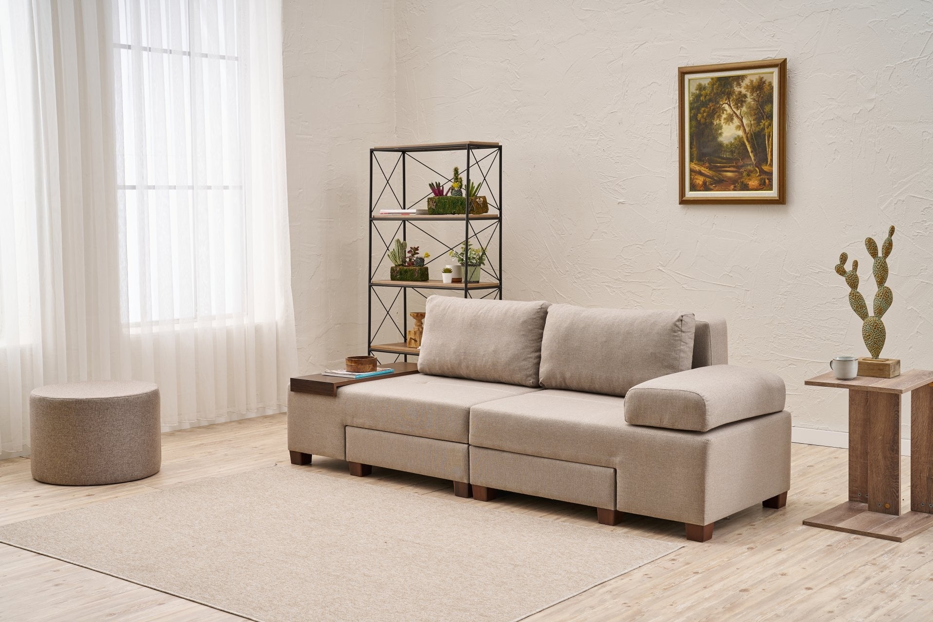 Perenna Lin - Grädde 3-Sits Soffa-Säng