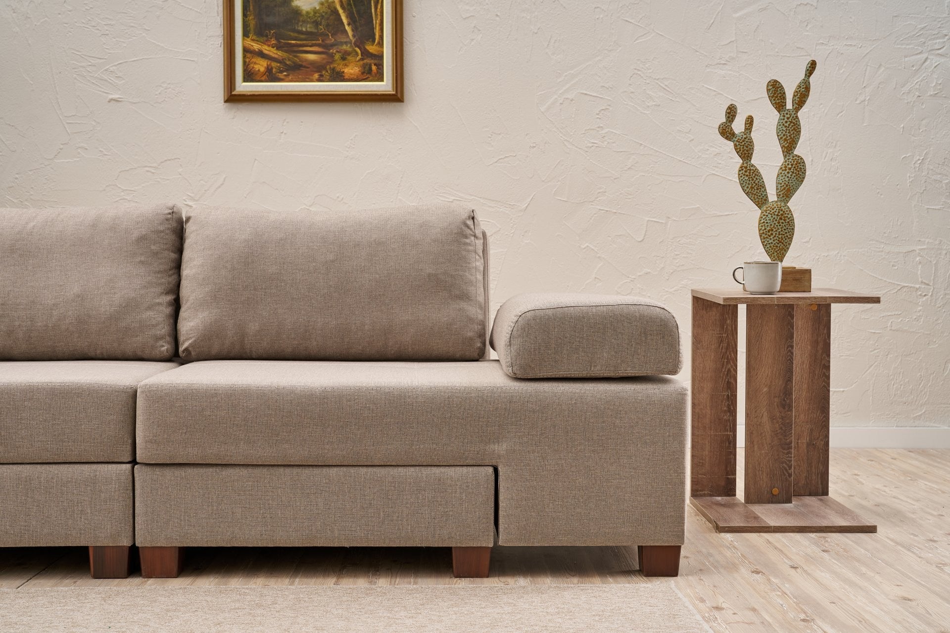 Perenna Lin - Grädde 3-Sits Soffa-Säng